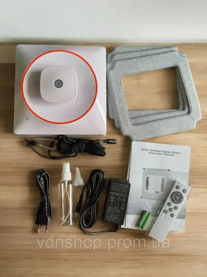 Робот-мийщик вікон та стін Window cleaning robot W32S з розпиленням миючого засобу, квадратний | Зображення 1