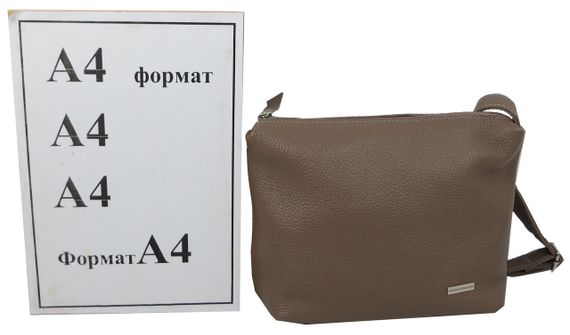 Женская кожаная сумка Borsacomoda бежевая | Зображення 9
