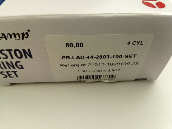 Кільця AMP 80,0 (PR-LAD-44-2803-100) цільні/чувунні (21011-1000100-23) | Зображення 1