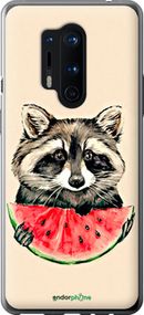 Чохол на OnePlus 8 Pro Єнотик з кавуном "4605u-1896-2448"