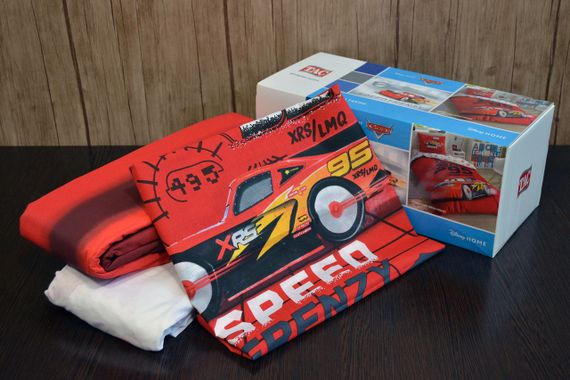 Постільна білизна TAC Disney 160×220 см Cars Speed Frenzy | Зображення 1