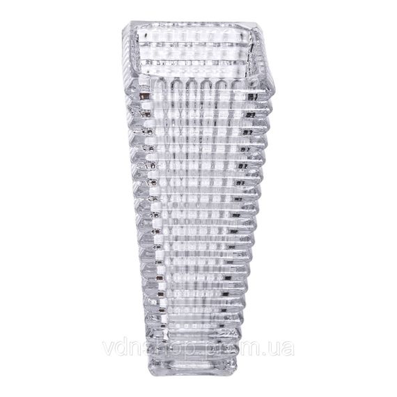 Прямоугольная декоративная ваза для цветов из стекла, 17 см HP-1721 | Зображення 1