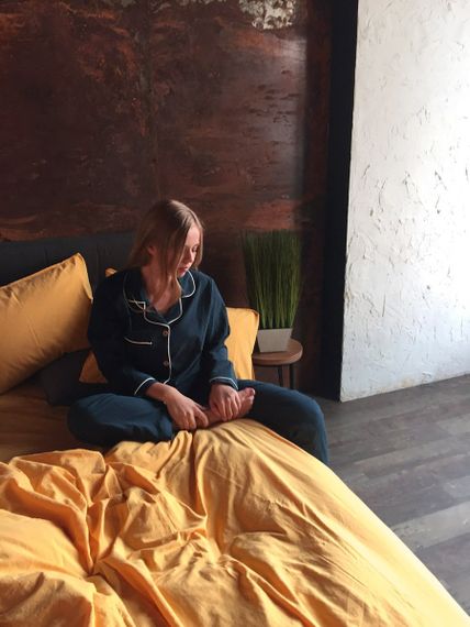 Комплект постільної білизни SoundSleep Stonewash Adriatic євро 200х220 см гірчиця (93288781) | Зображення 2