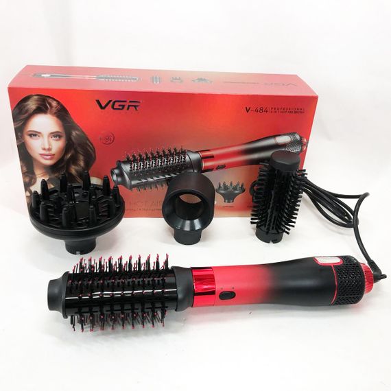 Фен для волос 2 режима температуры, Фен профессиональный домашний для волос Расческа-браш укладки DA-24 | Зображення 9