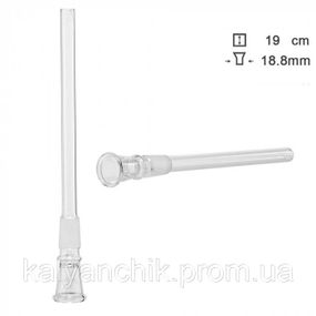 Чиллум скляний d  18.8 мм, L  19см