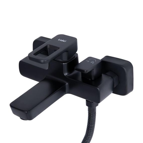 Змішувач для ванни Lidz Wawel 006 (з душовим гарнітуром) (k35) LDWAW006BLA45393 Black | Зображення 4