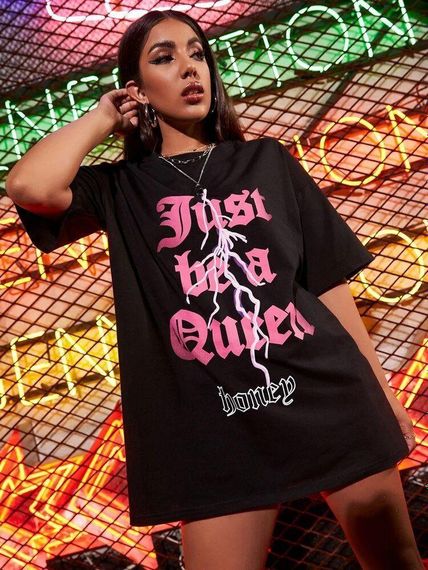 Футболка жіноча з принтом повсякденна L Чорний