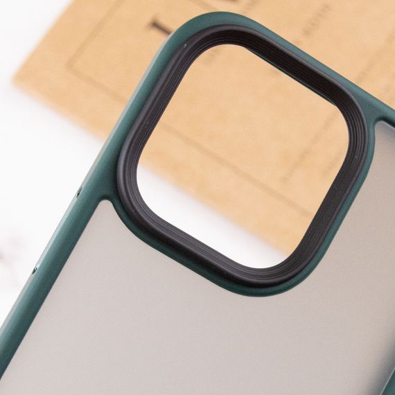 TPU+PC чехол Metal Buttons для Apple iPhone 13 Pro (6.1") Зеленый | Зображення 4