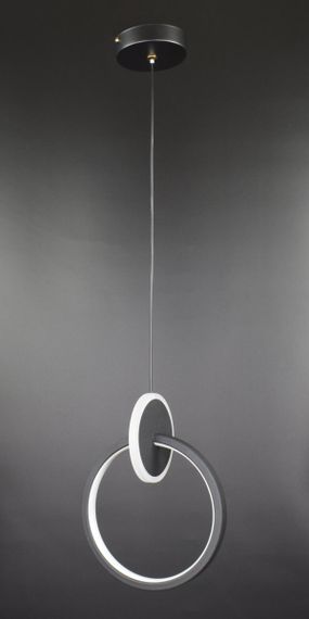 Люстра світлодіодна підвісна LED світильник для квартири на стелю лед 26562 Чорний 35-200х12х20 см. | Зображення 3