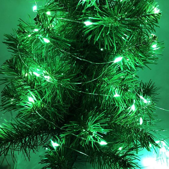 Гірлянда світлодіодна роса на батарейках зелена, провід GP-861 прозорий, 5м | Зображення 2