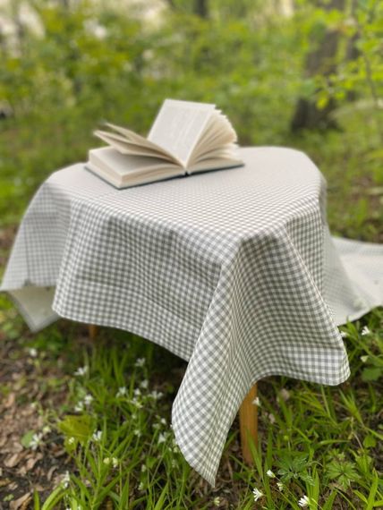 Скатертина тифлонова водовідштовхувальна 120 х 175 клітинка