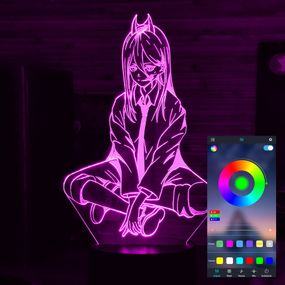 Акриловый светильник-ночник управление с телефона Пауэр (Power) tty-n000644