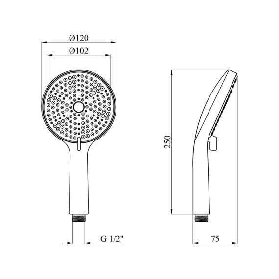Лійка для ручного душу Kroner Element 2801512923Z-5301 | Зображення 1