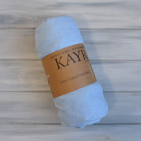 Простирадло 140х200+25см махрове на резинці Небесне