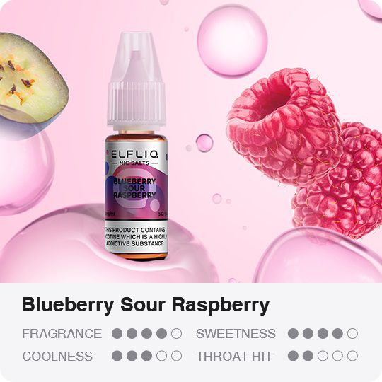 Жидкость ELFLIQ 30 мл 5%. Черника кислая малина (Blueberry Sour Raspberry) | Зображення 2