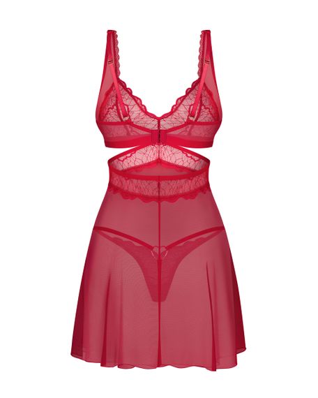 Сорочка Obsessive Cupide Desir babydoll Красный 2XL/3XL | Зображення 2