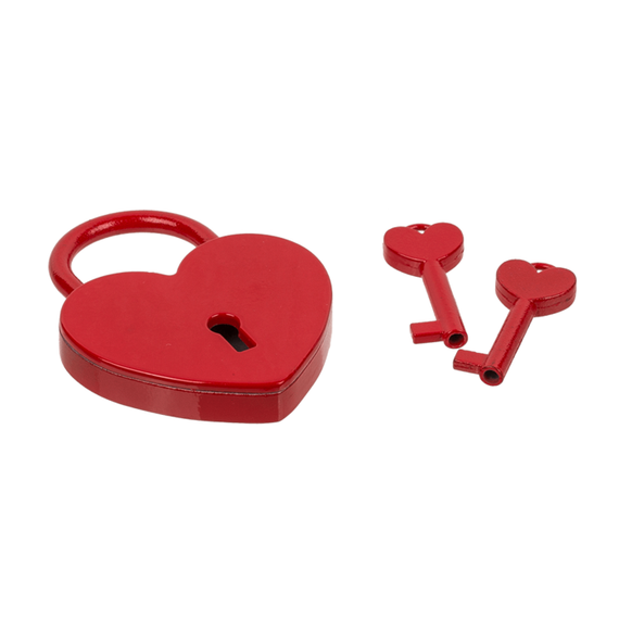 Металлический замок с двумя ключиками Heart Padlock, 6 см sexstyle | Зображення 2