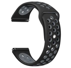 Спортивний ремінець Primolux Perfor Sport з перфорацією для годинника Samsung Galaxy Watch 46mm - Black&Grey