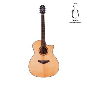 Електроакустична гітара Alfabeto SOLID AMS40EQ (Natural) + чохол