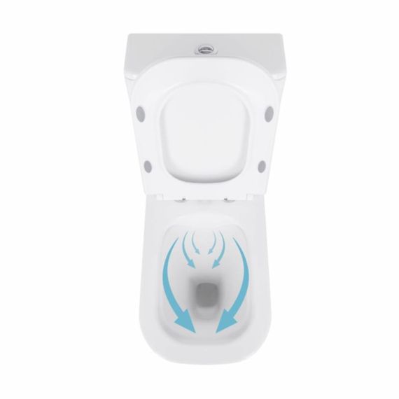 Унитаз-компакт Qtap Nando безободковый с сиденьем Soft-close QT12221222AW | Зображення 5