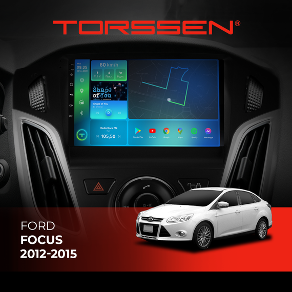 Штатна магнітола Torssen Ford Focus 12-15 FL9 4+64Gb 4G Carplay DSP