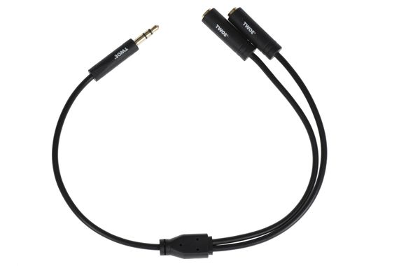 Кабель 2E аудио (jack 3.5mm jack(M) x 2(F), 0.15m, black (2E-W9697)