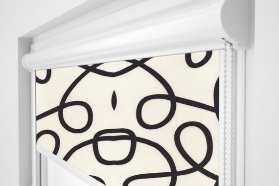 Рулонная штора Rolets Геометрия 2-5215-900 90x170 см закрытого типа Пудровая | Зображення 1