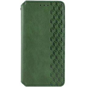 Шкіряний чохол-книжка GETMAN Cubic (PU) для Xiaomi Redmi Note 13 4G Зелений