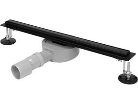 Трап напольный линейный 90х3х7 см SLIM BLACK нержавейка FALA-71639