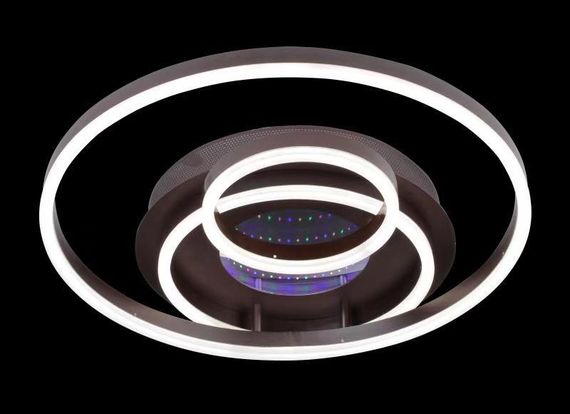 Люстра світлодіодна стельова LED світильник для квартири на стелю лед з пультом 25629 Коричневий 10х50х56 см.