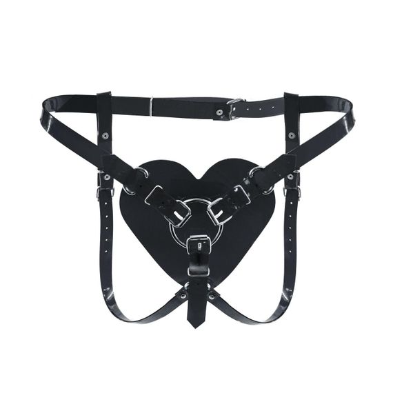 Трусики Серце для страпону Feral Feelings - Hearts Strap-on Belt Black sexstyle