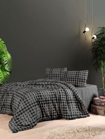 Комплект постільної білизни First Choice Flanel 160×220 см Sadora Antracite