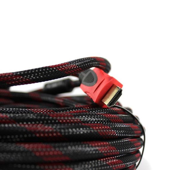 Кабель усиленный 5м переходник адаптер HDMI-HDMI папа-папа аудио видео шнур в обмотке | Зображення 1