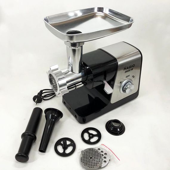 М'ясорубка електрична Magio MG-262, м'ясорубка для томатів, електром'ясорубка соковитискач HE-609 для томатів | Зображення 2