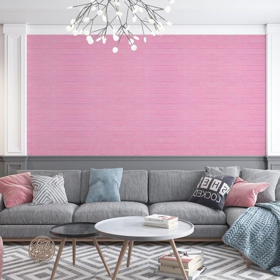 Самоклеюча 3D панель під рожеву цеглу 19600x700x3мм SW-00001471 | Зображення 4