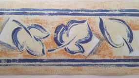 Пленка самоклеющаяся бордюрная 10,6х1000cm водостойкая листва на изразце