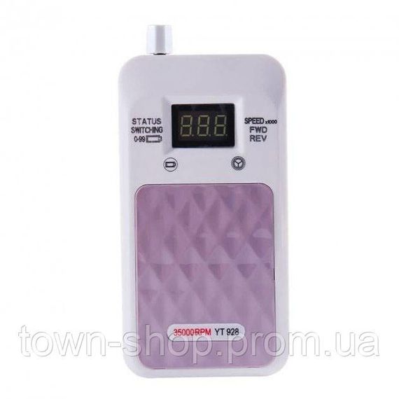 Портативный Фрезер для ногтей Nail Drill YT-928 аккумуляторный с индикатором заряда на 35 000 оборотов. Цвет: | Зображення 5