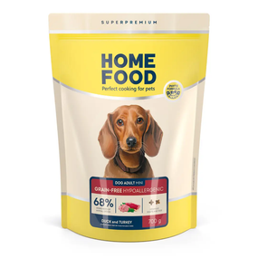 Сухий корм беззерновий Home Food Hypoallergenic для гіпоалергенних собак маленьких порід, качка та індичка 700г