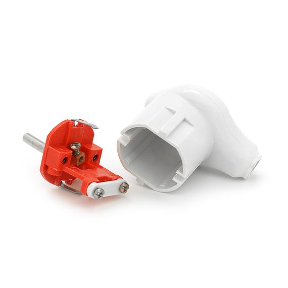 Вилка із заземленням кутова YT-531, 16A, White | Зображення 2