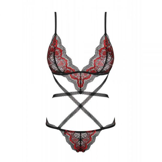 Боді Obsessive Megies Teddy black L / XL, Черный, L/XL | Зображення 4