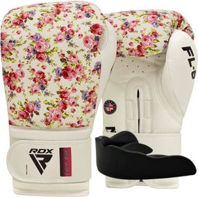Боксерські рукавиці RDX  FL-6 WHITE-10 унцій (капа в комплекті)