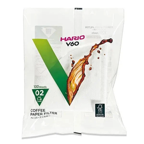 Фильтры бумажные для пуровера HARIO V60 02 на 1-4 чашки 100 шт белые