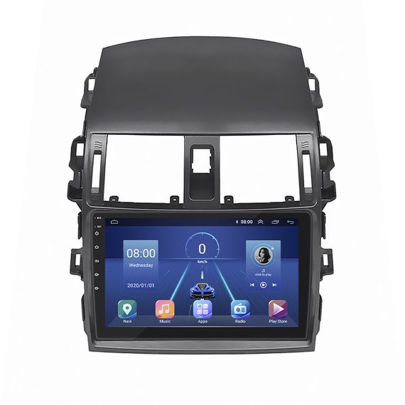 Штатная магнитола 9" Lesko для Toyota Corolla X (E140, E150) Рестайлинг 2010-2013 6/128Gb 4G Top Android