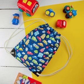 Рюкзак-мешок детский MINI Машинки на синем фоне 26х36 см (DRM_17M031_TSI)