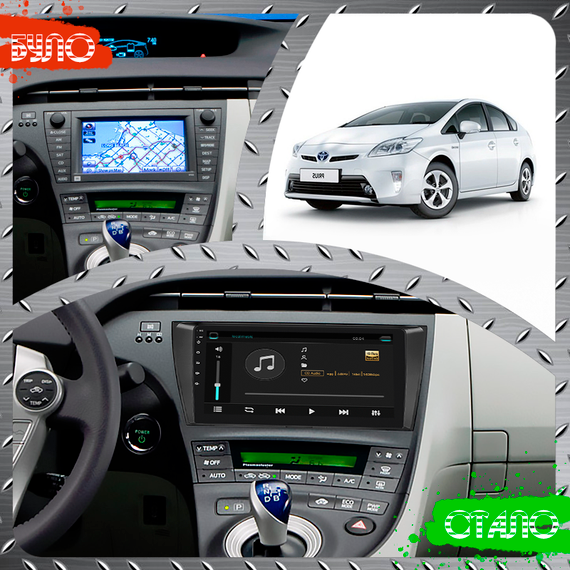 Штатная магнитола 9" Lesko для Toyota Prius III Рестайлинг (XW30) 2011-2015  1/16Gb/ Wi-Fi Optima Тойота | Зображення 2