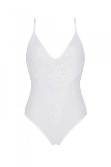 Боди с ажурным декором и открытым шагом Passion URSULA BODY L/XL, white Sex Aura | Зображення 2