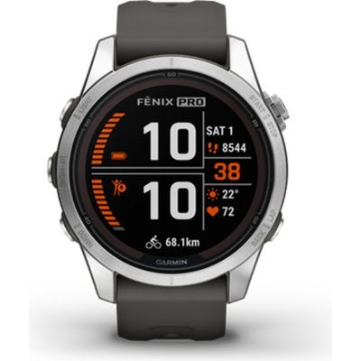 Смарт-часы Garmin fenix 7S Pro Solar, Glass, SS w/Graphite band, GPS (010-02776-01) | Зображення 1