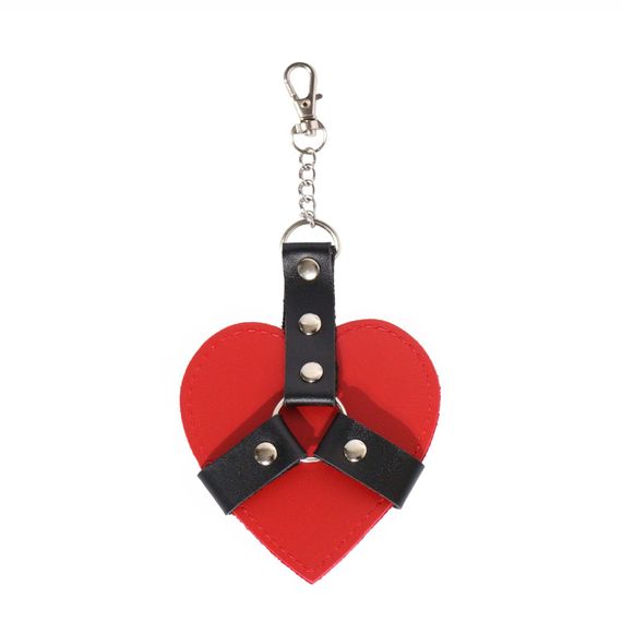 Брелок на карабіні для ключів Art of Sex Chained Heart, Червоний | Зображення 1
