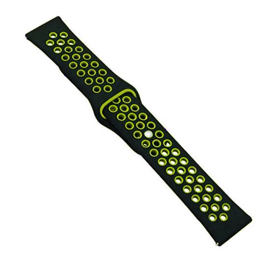 Спортивний ремінець Primolux Perfor Sport з перфорацією для годинника Honor Magic Watch 2 46mm - Black&Green | Зображення 3