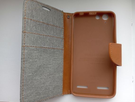 Чохол-книжка Goospery з тканини для Lenovo A6020 сірий | Зображення 2